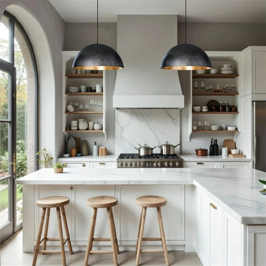 Industriële Oversized Metalen Koepel Hanglamp, 1 Licht