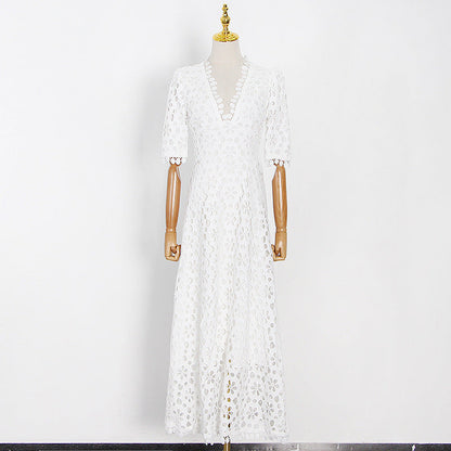 Robe à Crochet Fleur Ajourée