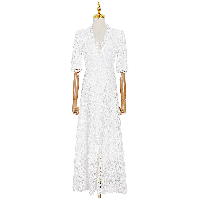 Robe à Crochet Fleur Ajourée