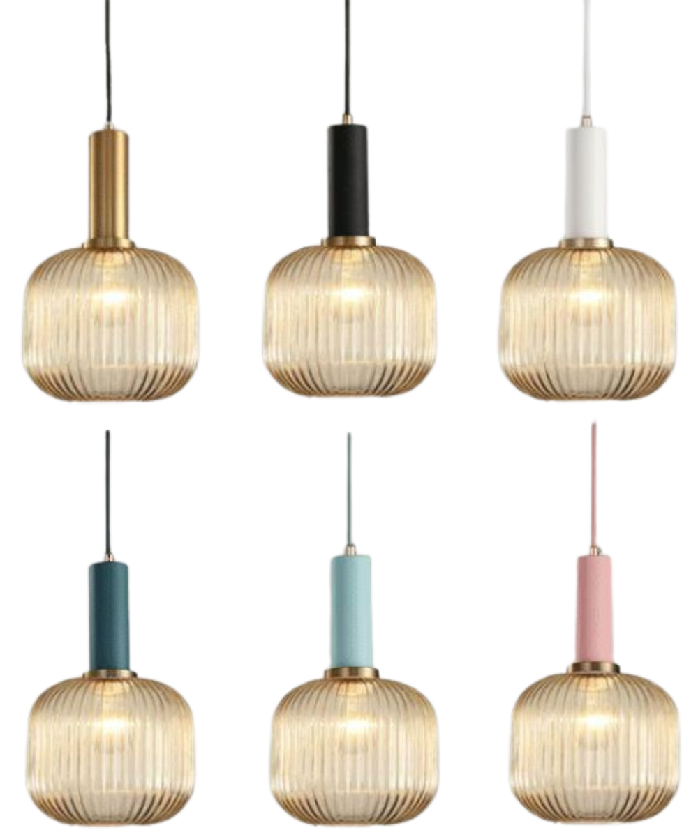 Larken | Vintage stijl gestructureerde glazen hanglampen