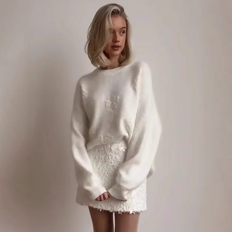 Pull à Col Rond Confortable