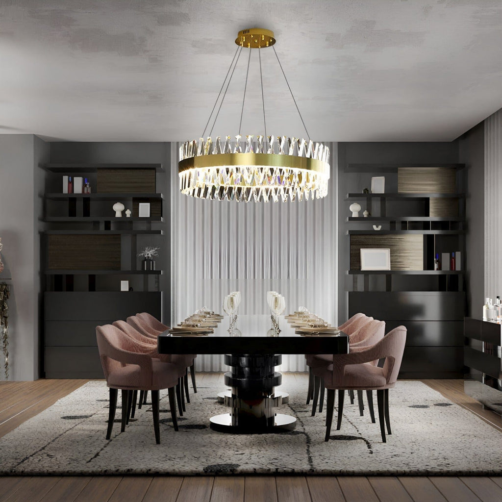 Aurelia Arany Keresztpántos Kristály Csillár Luxor Fénnyel