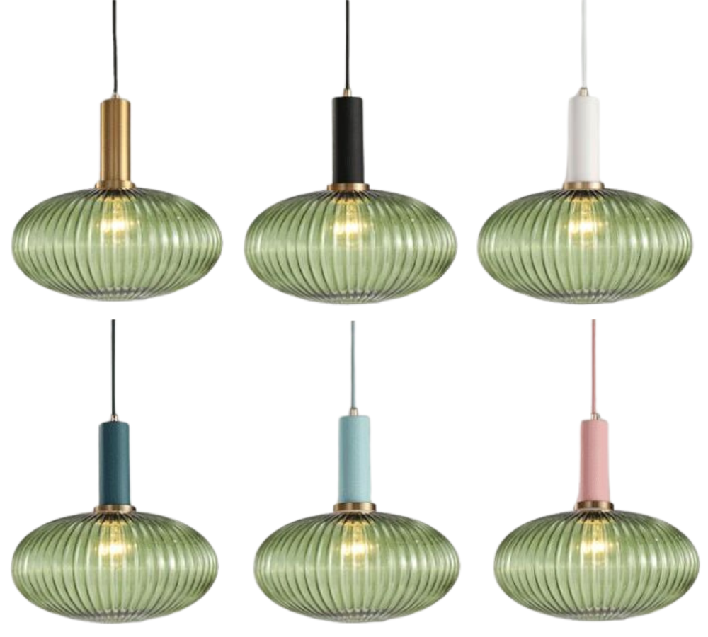 Larken | Vintage stijl gestructureerde glazen hanglampen