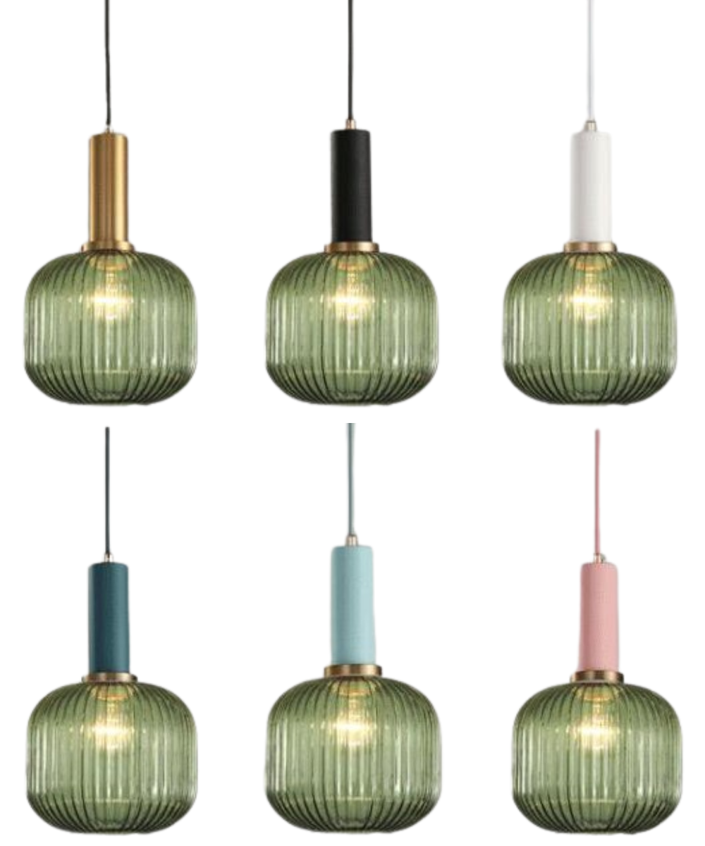 Larken | Vintage stijl gestructureerde glazen hanglampen