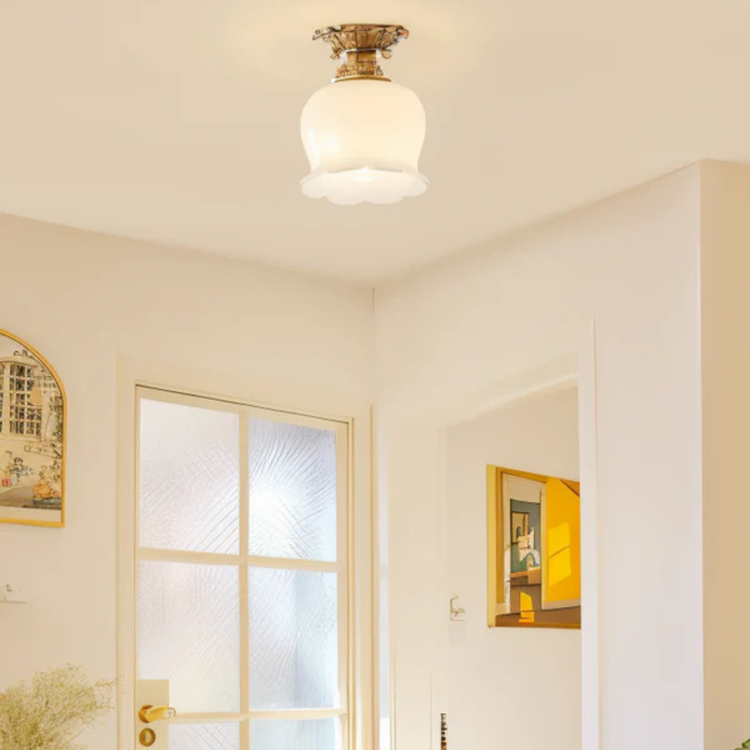 AuroraBloom Vintage Virág LED Mennyezeti Lámpa