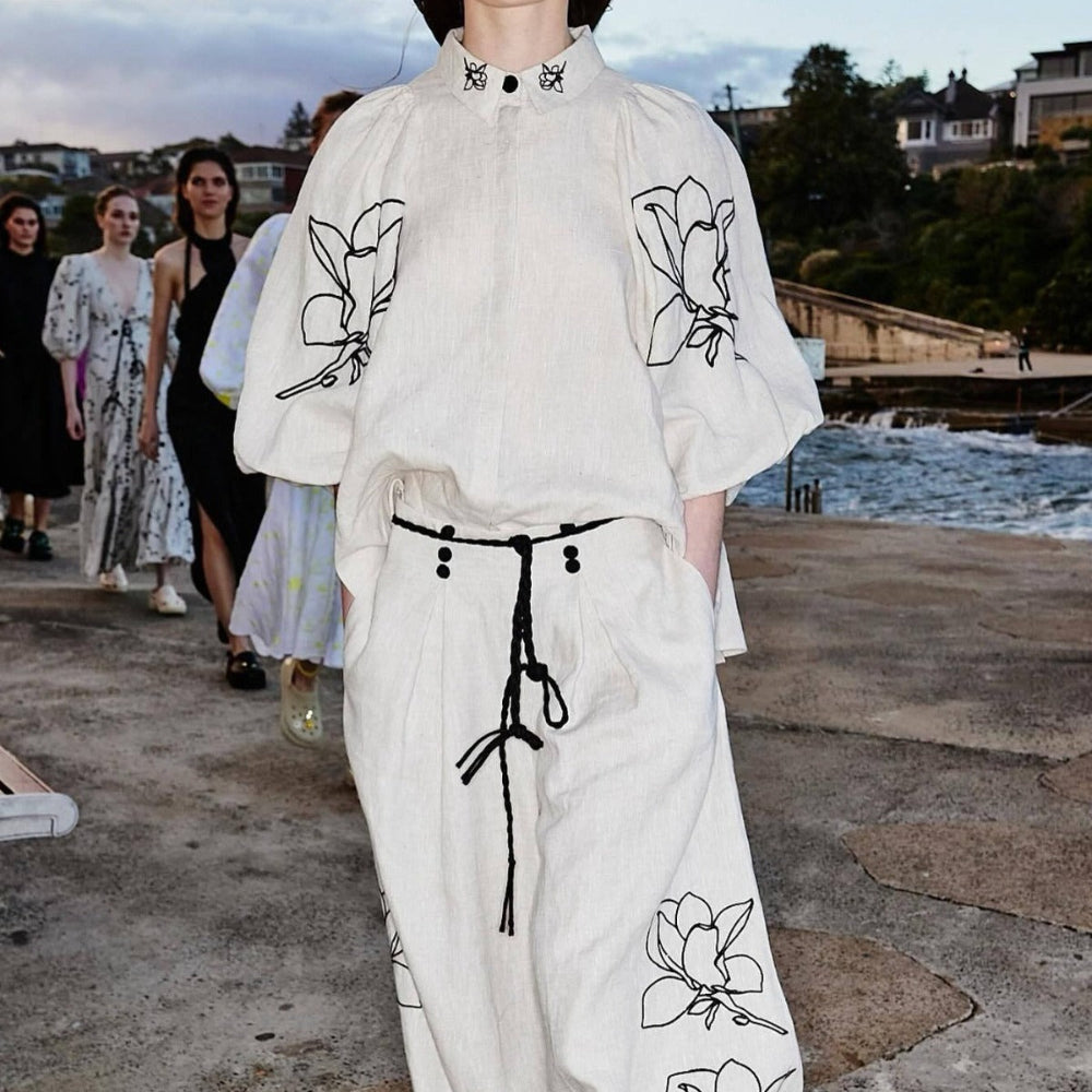 Ensemble Imprimé en Coton et Lin