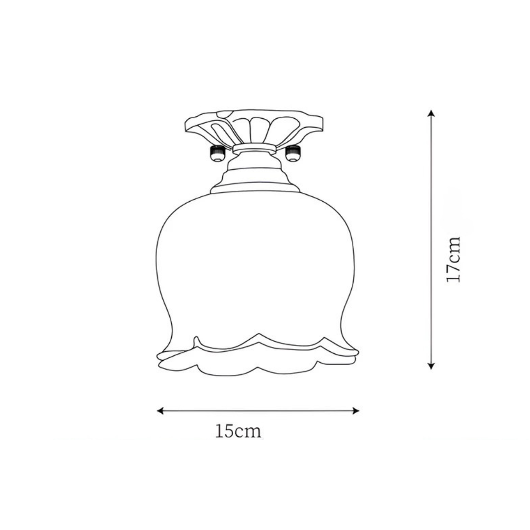 AuroraBloom Vintage Virág LED Mennyezeti Lámpa