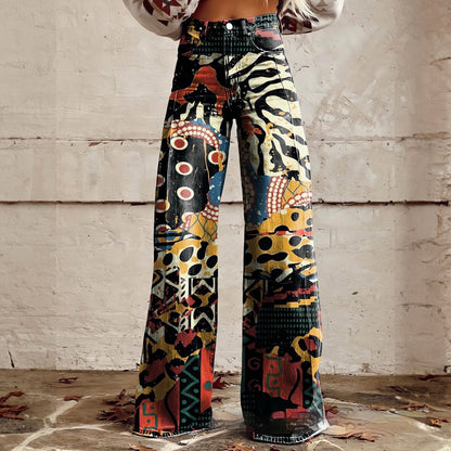 Pantalon Décontracté Coupe Large