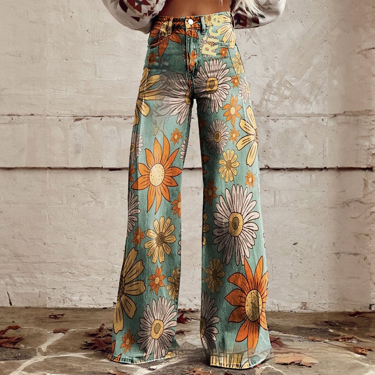 Pantalon Décontracté Coupe Large