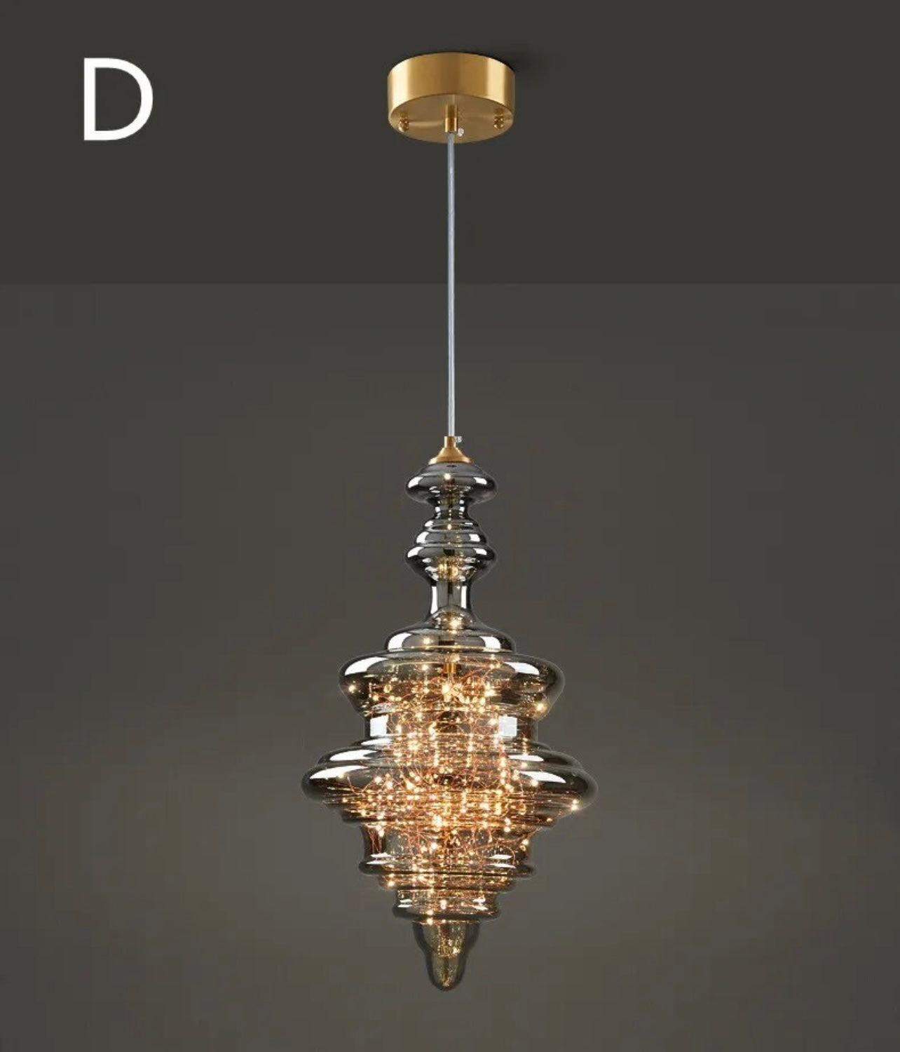 Luma Koper Vuurvlieg Glazen Hanglamp LED Compatibel