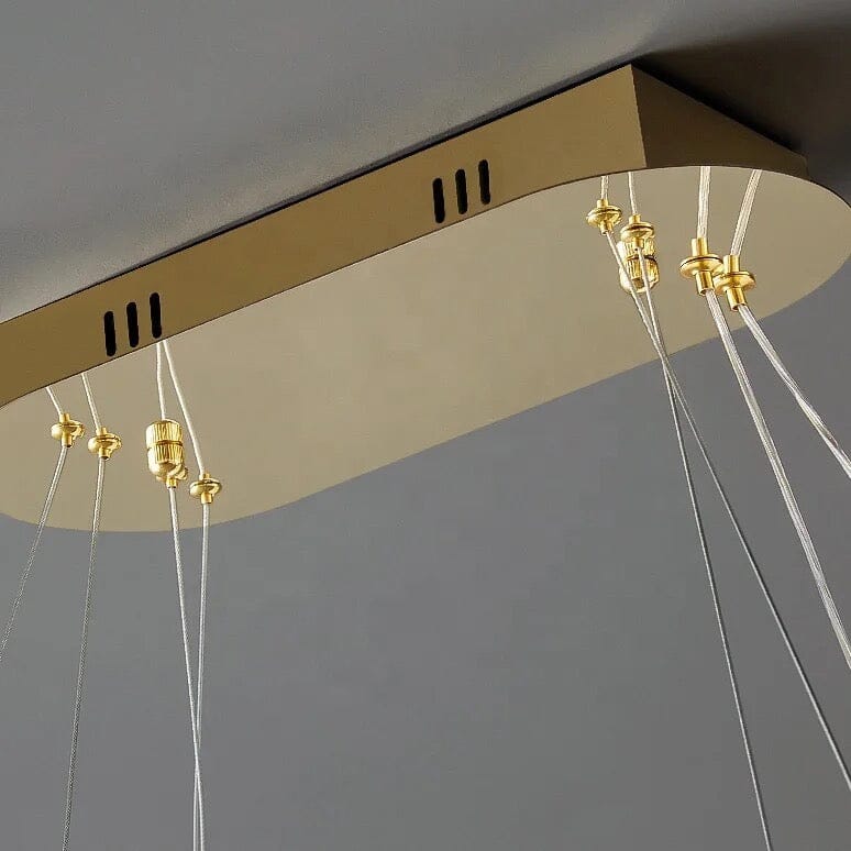 Aurora Kristály Ovális LED Csillár Kristály Díszítéssel