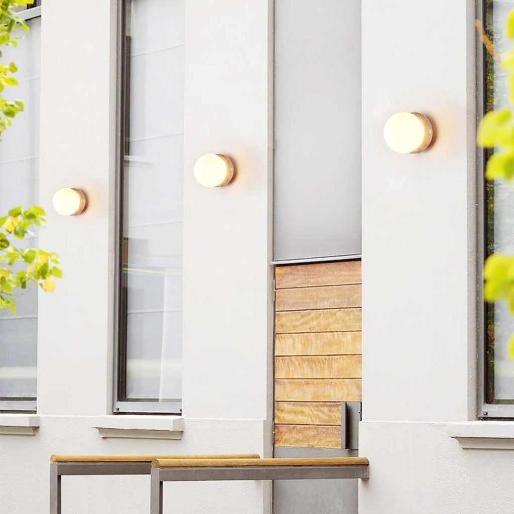 Verdantia vízálló travertin kültéri fali lámpa külső terekhez