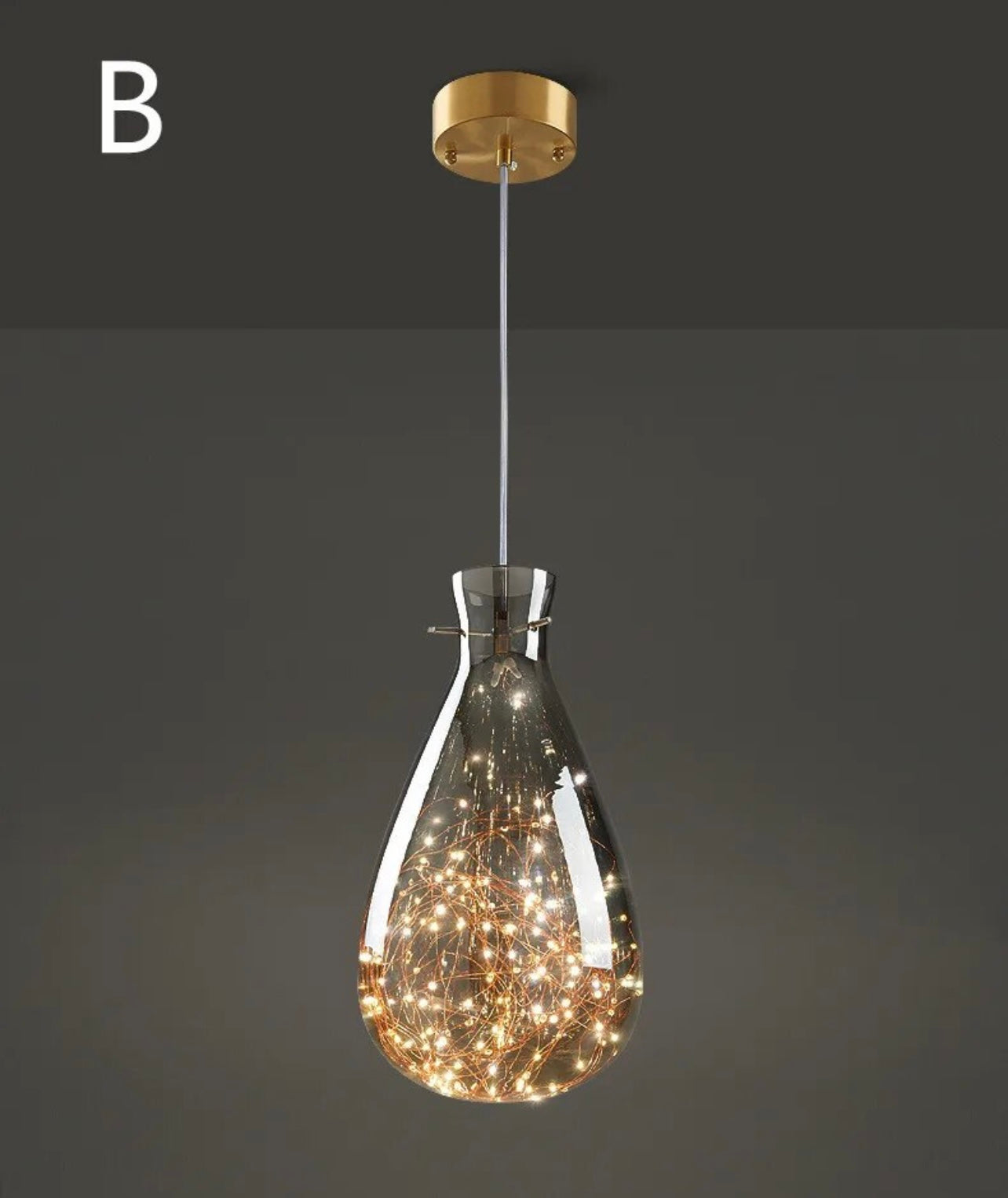 Luma Koper Vuurvlieg Glazen Hanglamp LED Compatibel