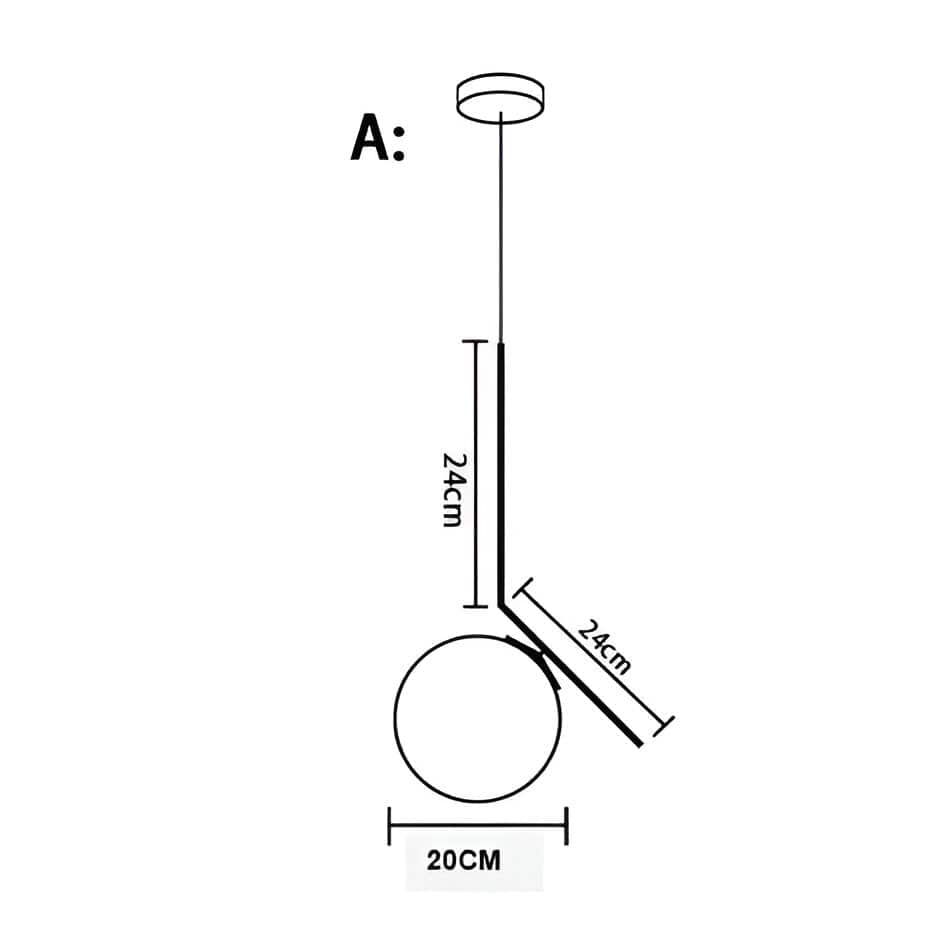 Auralis üveggömb LED függeszték modern mennyezetekhez