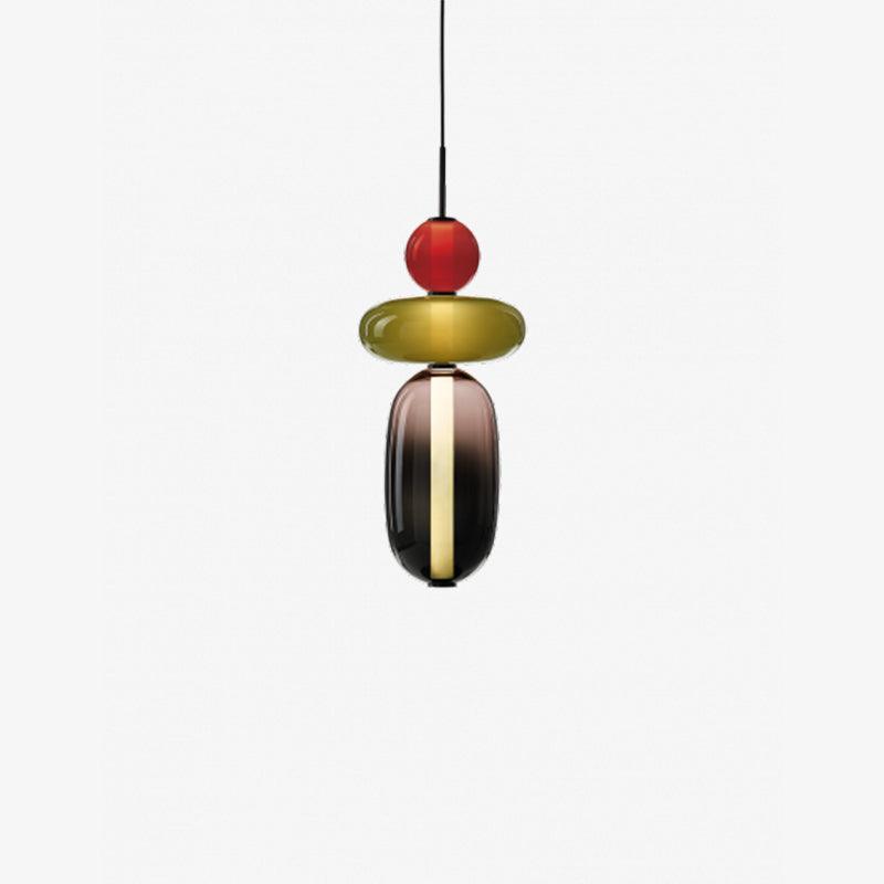 Colorful glass pendant lamp 12