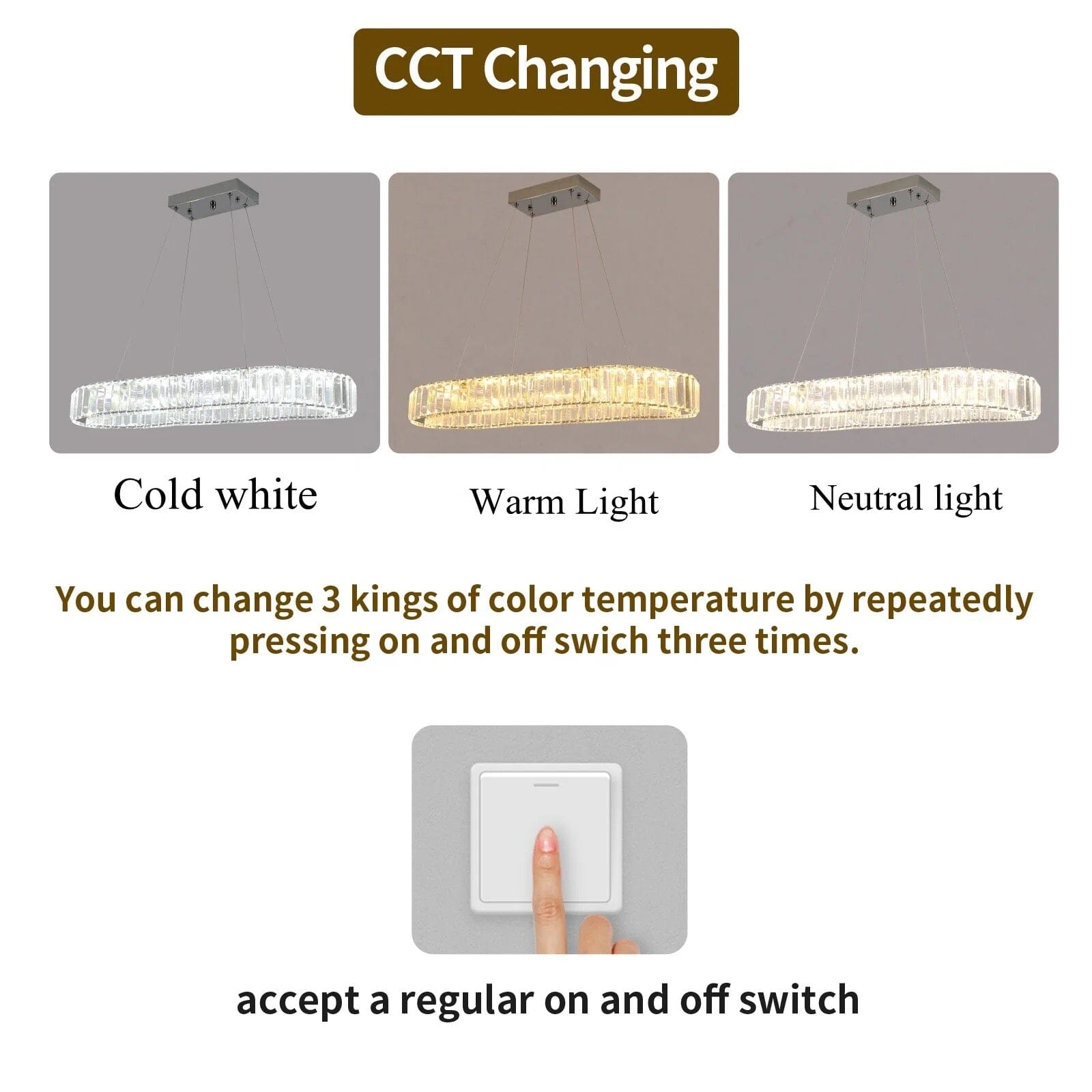 Aurora Kristály Ovális LED Csillár Kristály Díszítéssel