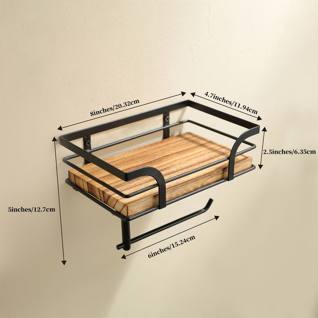 حامل حديدي جداري زخرفي أكوا نيست للمناشف وتخزين الحمام
