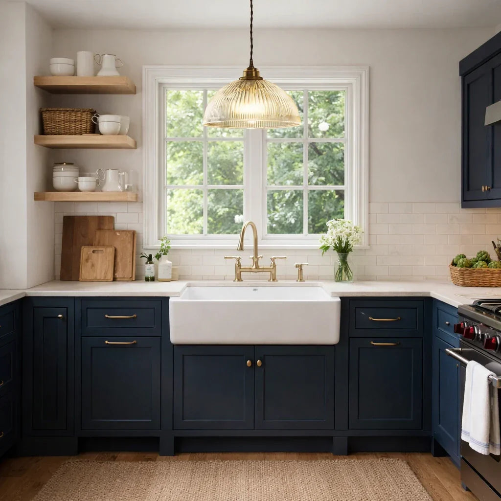 Ipari stílusú, bordázott üvegkupolás függeszték lámpatest