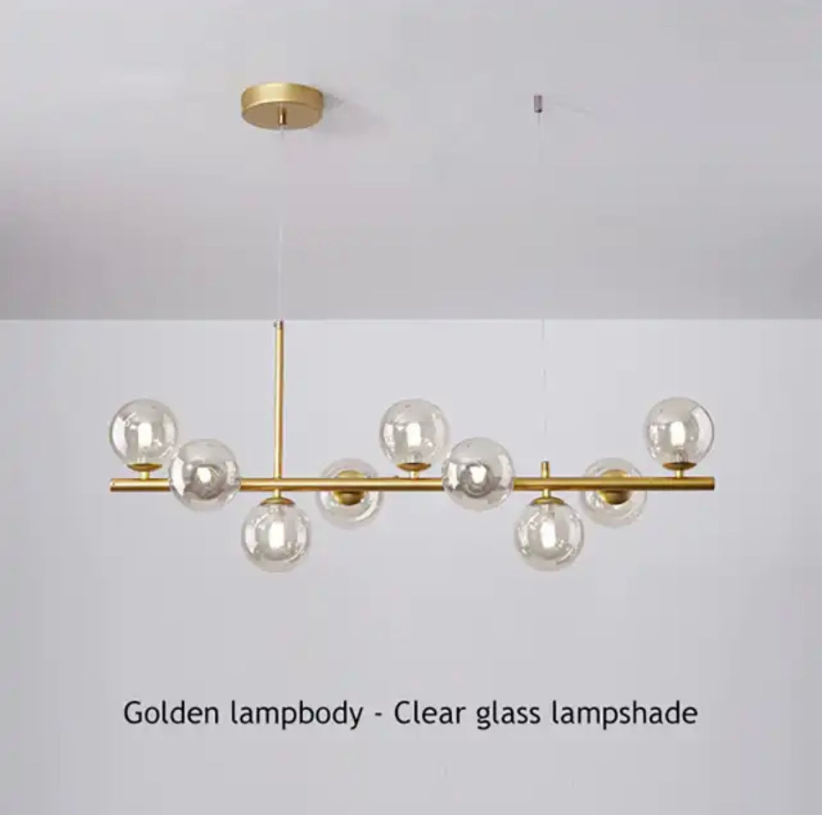 Astra Orb Modern LED Chandelier Glass and Iron Elegance