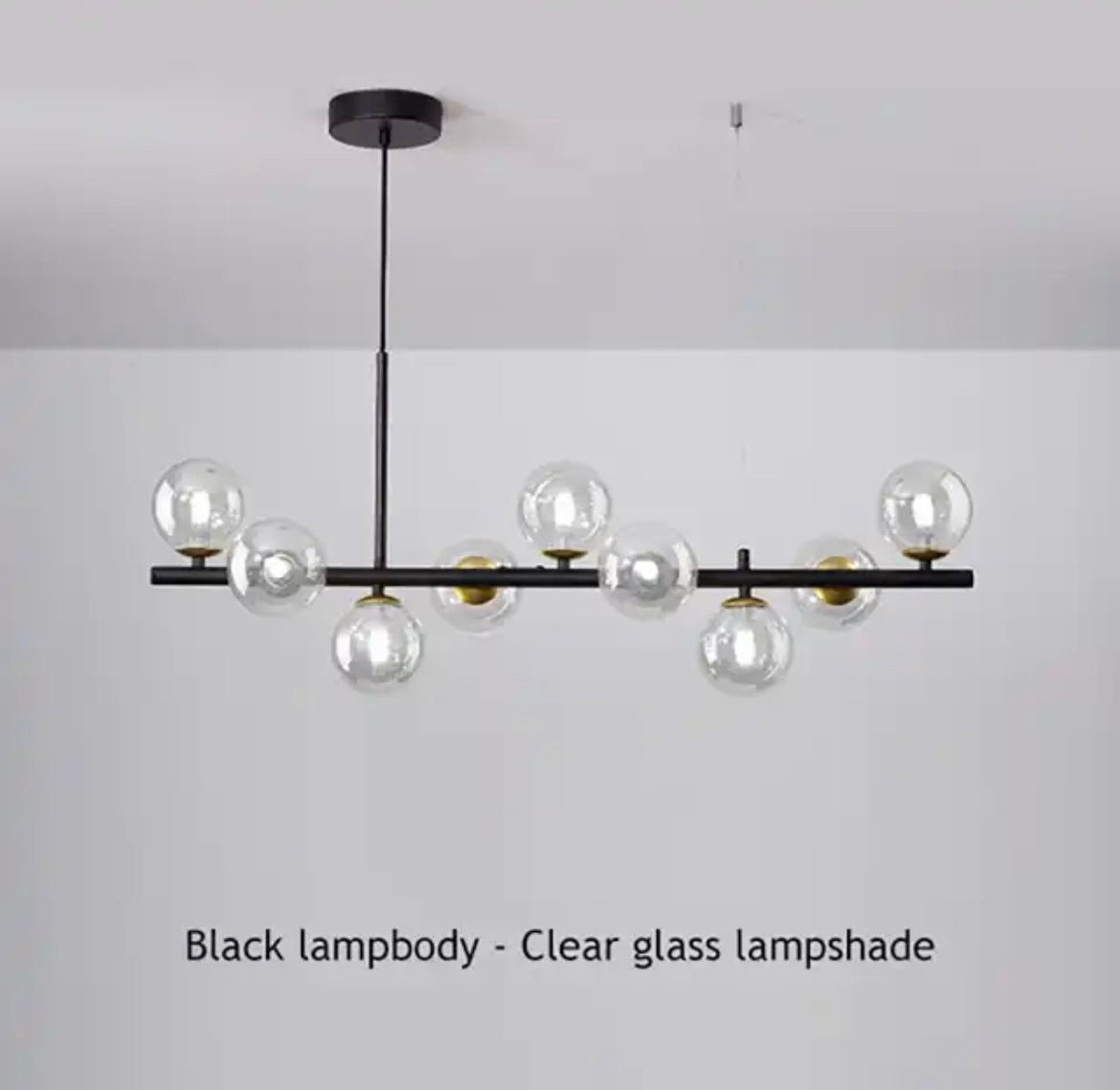 Astra Orb Modern LED Chandelier Glass and Iron Elegance