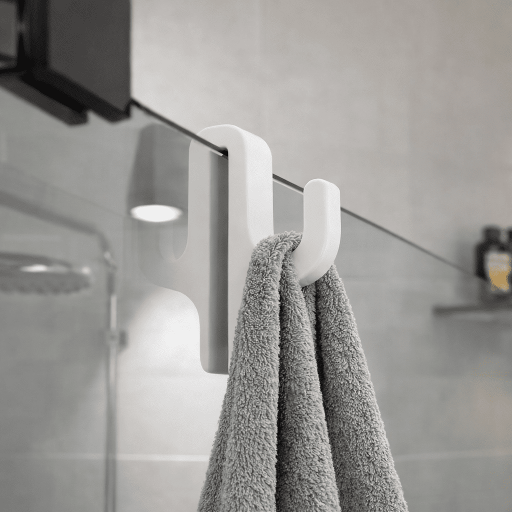 CrystalGlow üveg zuhanykampó stílusos fürdőszobai rendszerezéshez