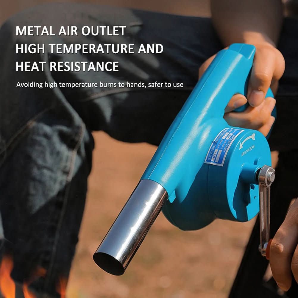 GrillWind kézi hajtókaros grillező ventilátor a könnyű szabadtéri tűzgyújtáshoz