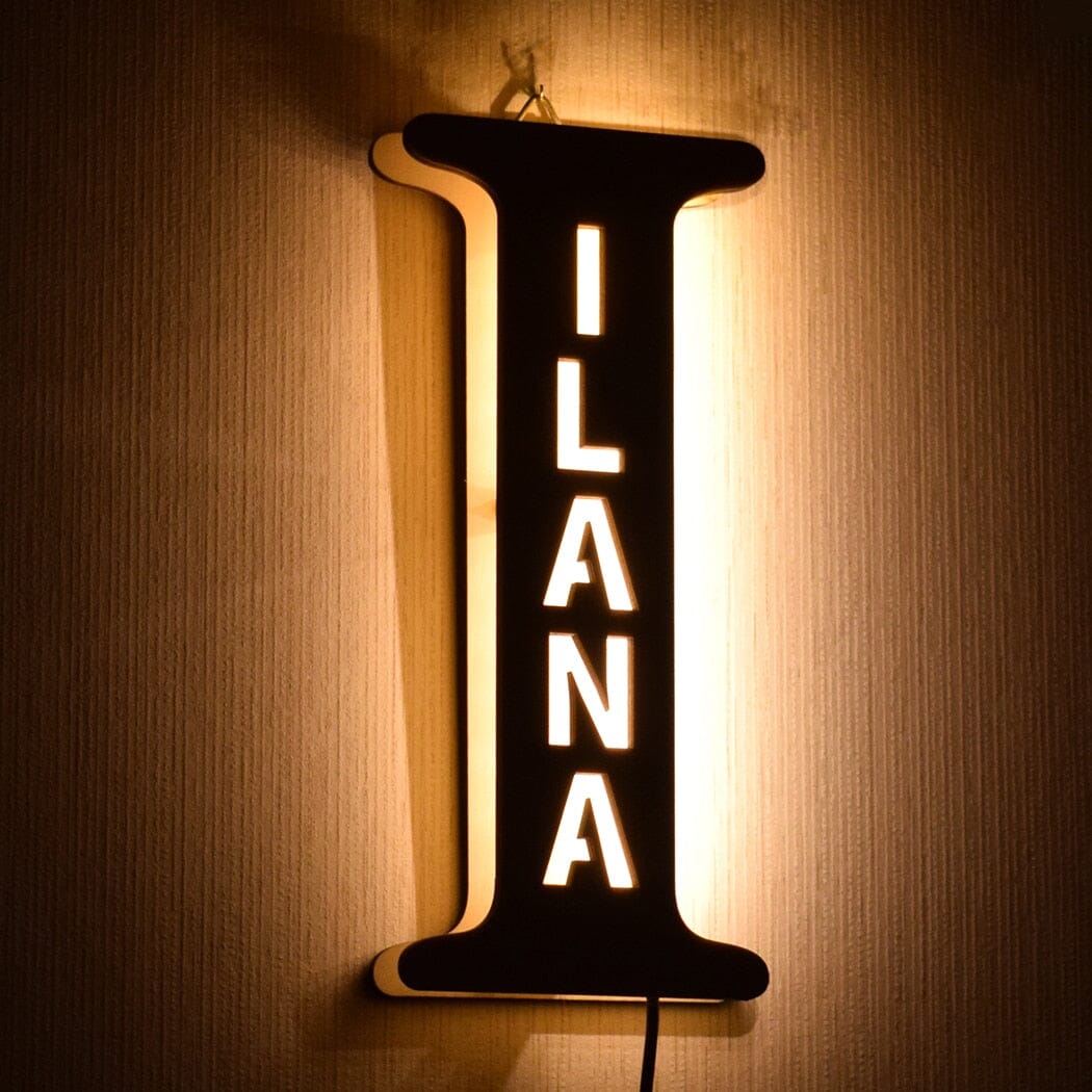 Aurora Glifa ábécé LED fa fali lámpa nappaliba