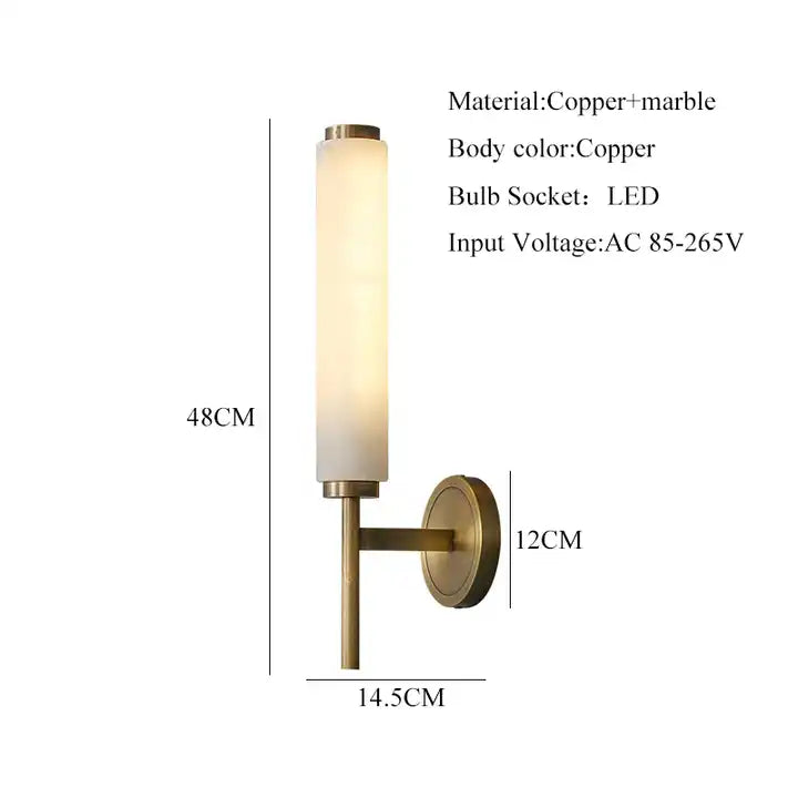 Aurelia Copper Marble Wall Light Modern Luxury Interiors