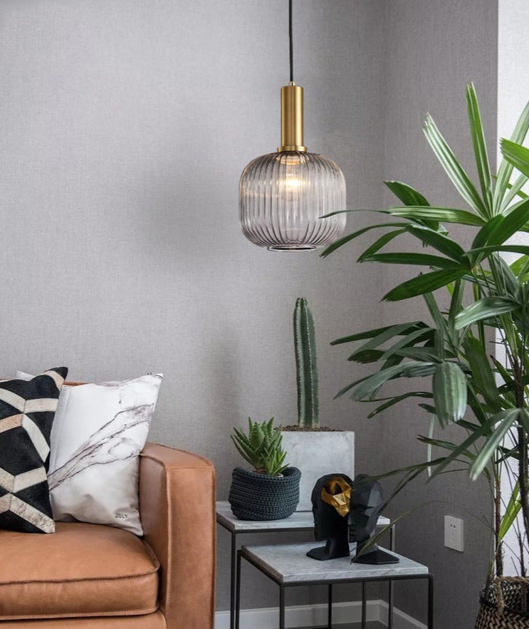 Larken | Vintage stijl gestructureerde glazen hanglampen