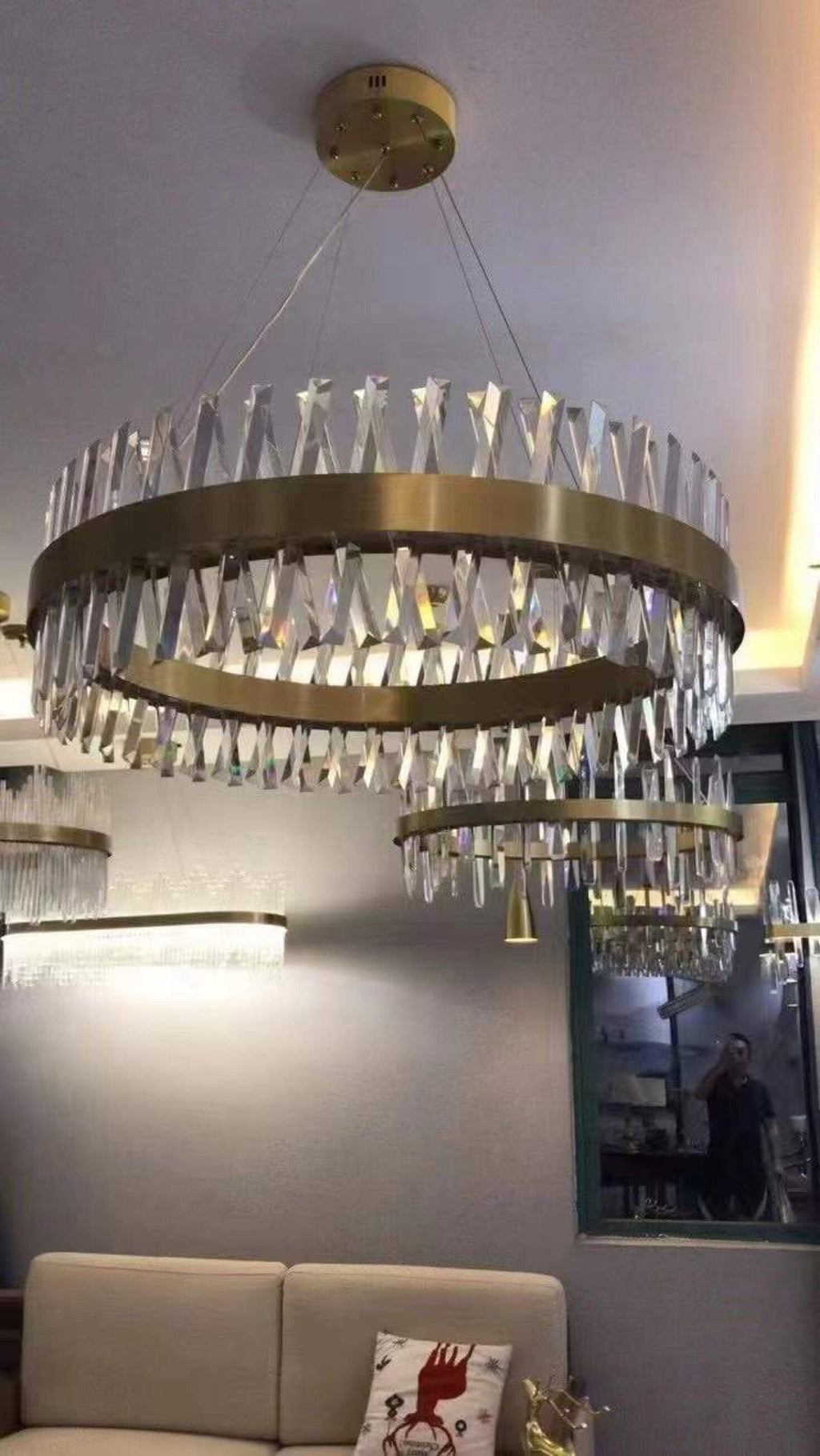 Aurelia Arany Keresztpántos Kristály Csillár Luxor Fénnyel