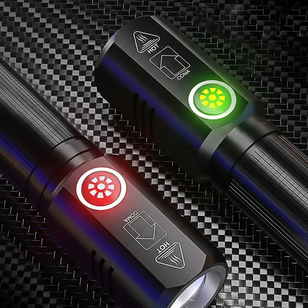 LumenForge Type-C újratölthető LED zseblámpa 100000 lumenes fényerővel kültéri használatra