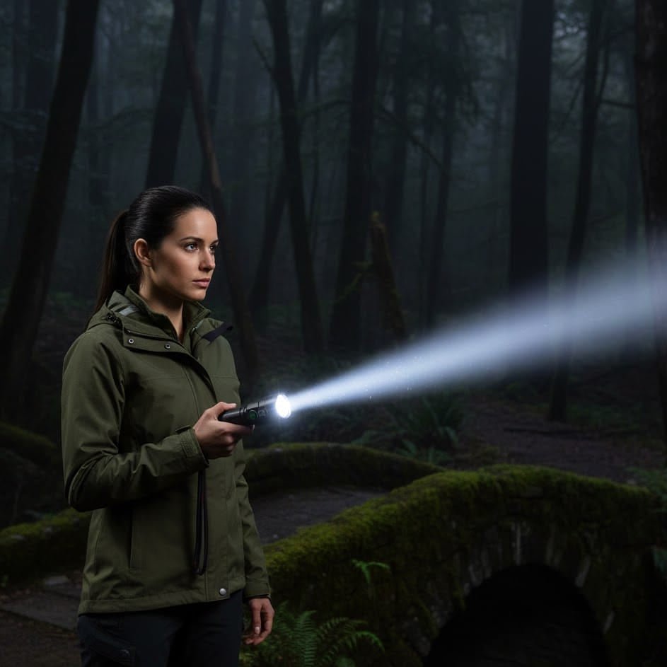 LumenForge Type-C újratölthető LED zseblámpa 100000 lumenes fényerővel kültéri használatra