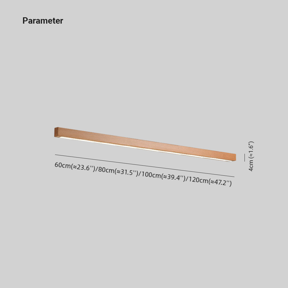 Aurelia lineáris fa és akril LED fali lámpa lakóterekhez