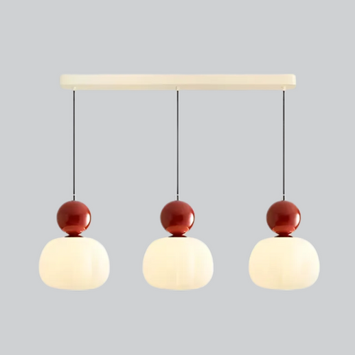 Lámpara Colgante de Vidrio Blanco Aria