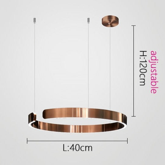 Luma Circle LED-kroonluchter metalen luxe hanglamp