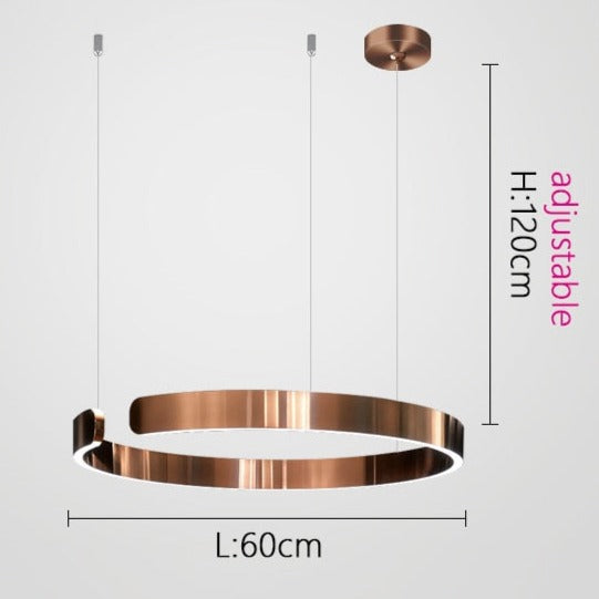 Luma Circle LED-kroonluchter metalen luxe hanglamp