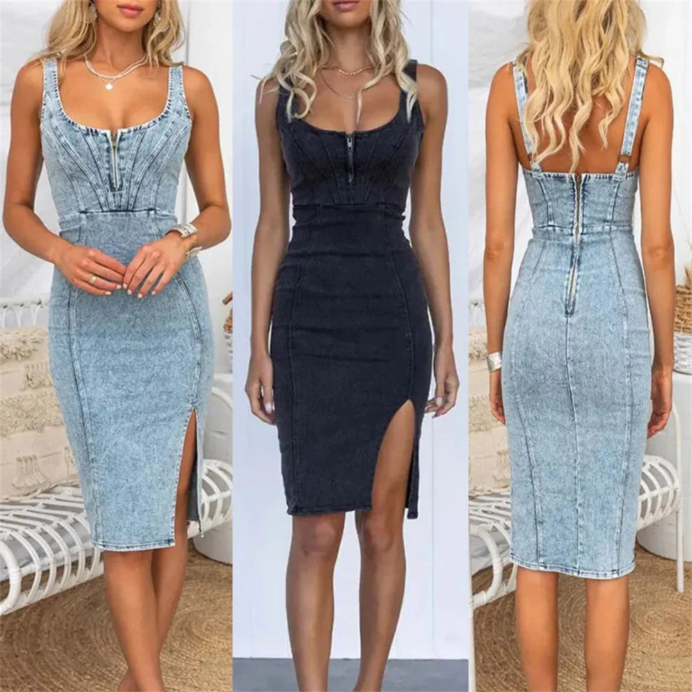 Robe en Denim Ajustée