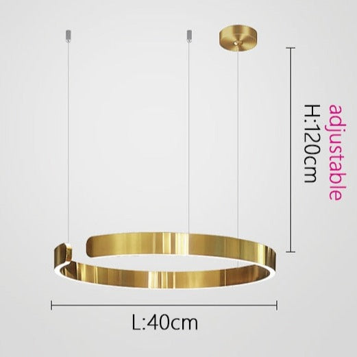 Luma Circle LED-kroonluchter metalen luxe hanglamp