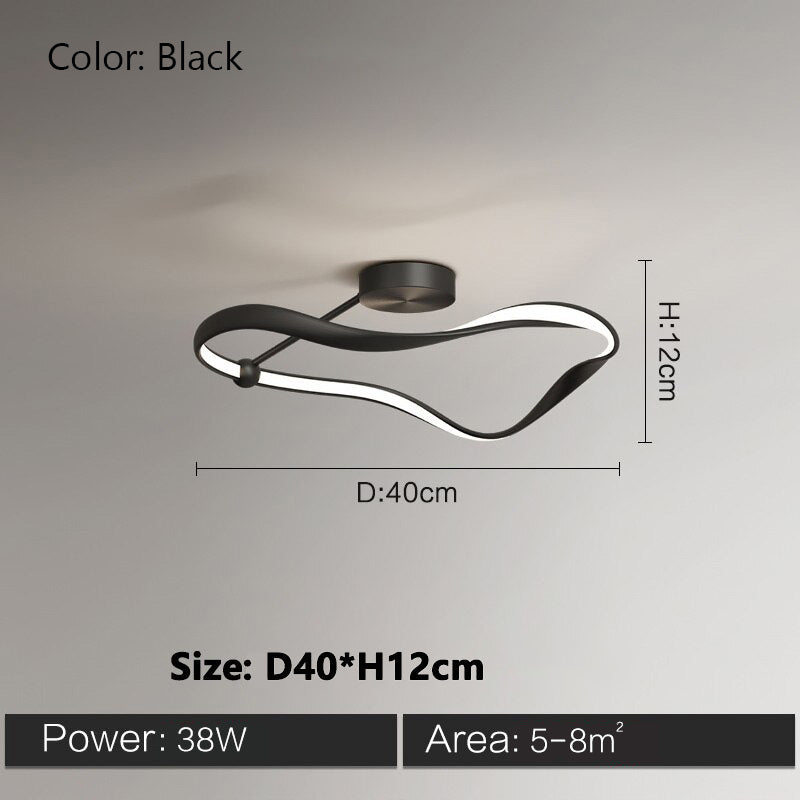 Lumină de tavan LED abstractă minimalistă cu reglare la distanță