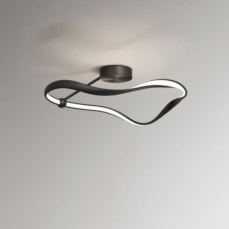 Abstract Minimalist LED Ceiling Light With Remote Dimming