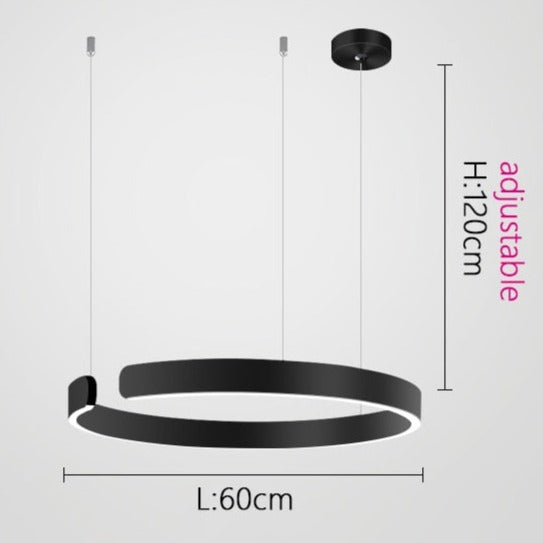 Luma Circle LED-kroonluchter metalen luxe hanglamp