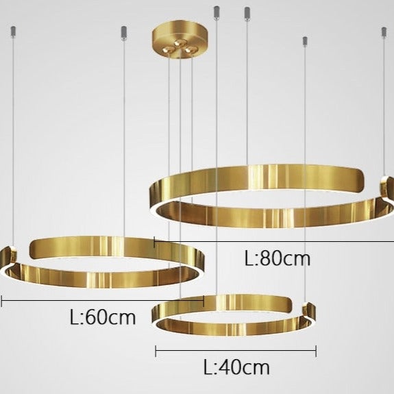 Luma Circle LED-kroonluchter metalen luxe hanglamp
