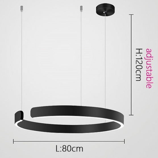 Luma Circle LED-kroonluchter metalen luxe hanglamp