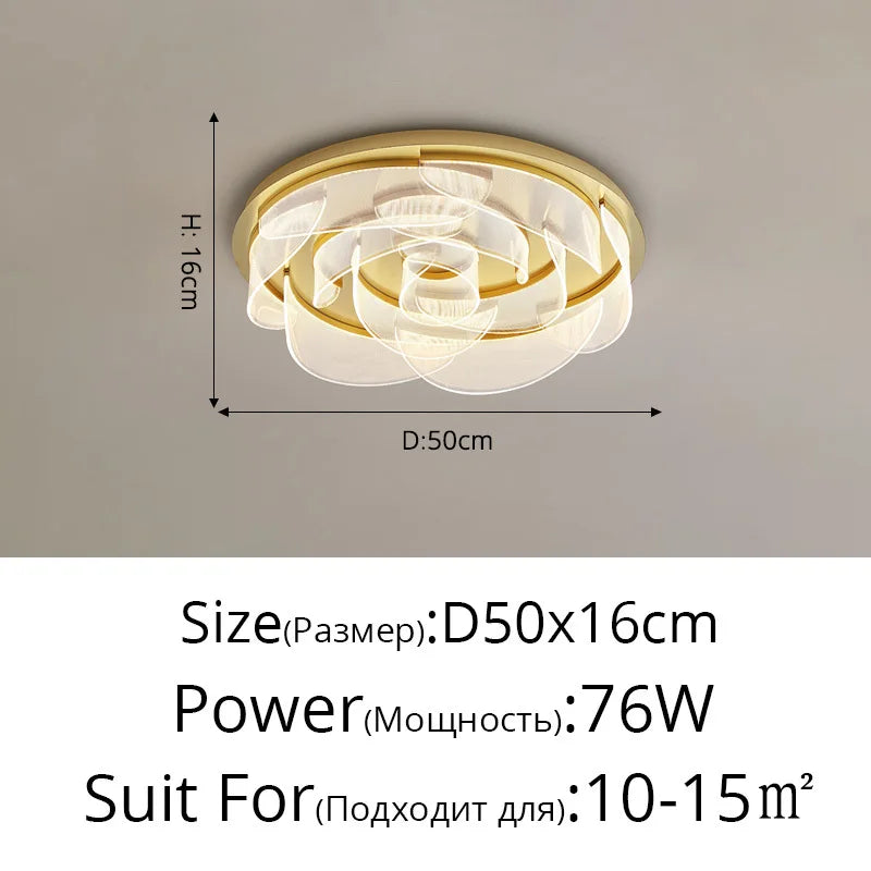 オーロラペタル ノルディック シーリングシャンデリア ミニマリストグロー