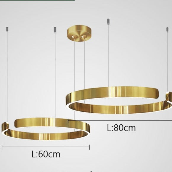 Luma Circle LED-kroonluchter metalen luxe hanglamp