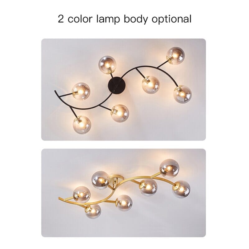 Ágak Akril Sputnik Mennyezeti Csillár Lámpa