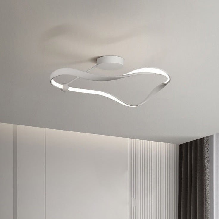 Abstract Minimalist LED Ceiling Light With Remote Dimming