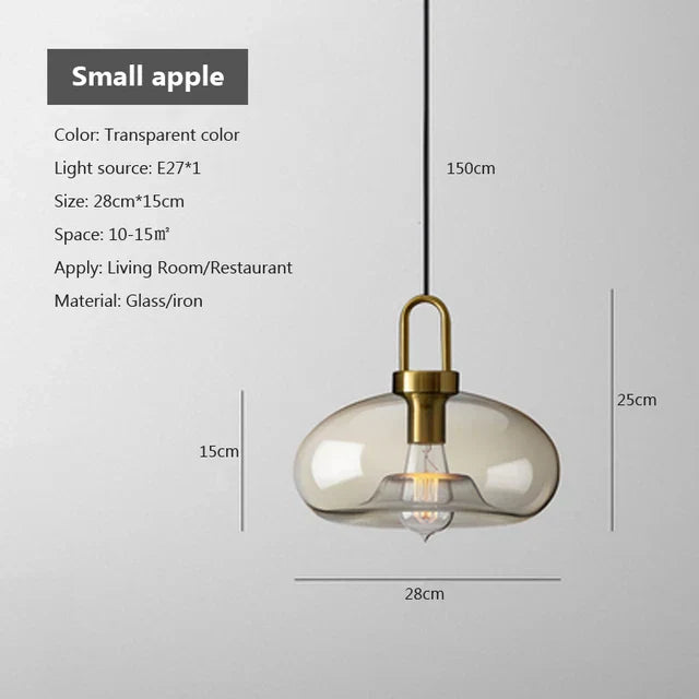 Industriële glazen hanglamp voor moderne interieurs en woonkamers