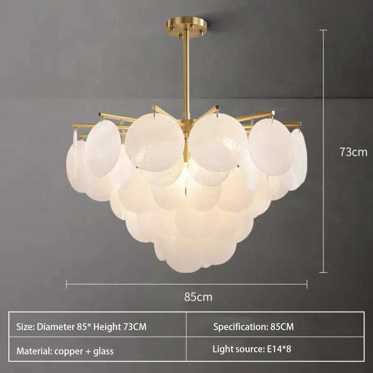 Lumenvale Eco-Friendly Frosted Glass Ceiling Pendant Lamp