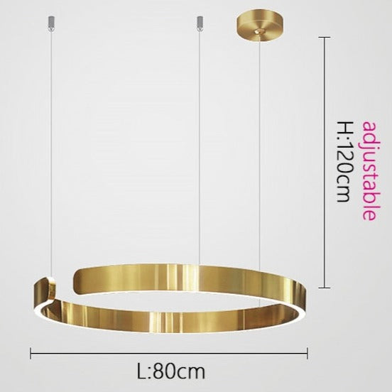 Luma Circle LED-kroonluchter metalen luxe hanglamp